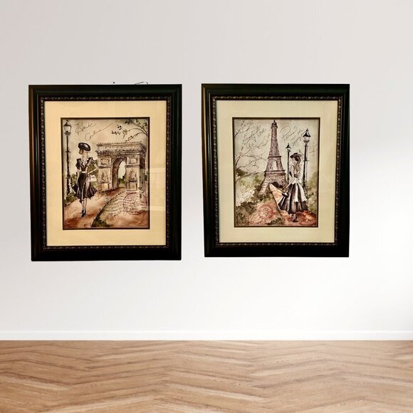 🌸Springtime Paris Eiffel Tower Art Print Home Decor Wall 15x18 Poster Matted - Picture 6 of 10